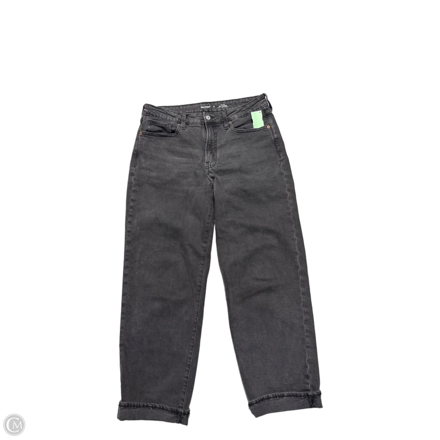 Jeans Straight By Old Navy In Black Denim, Size: 12
