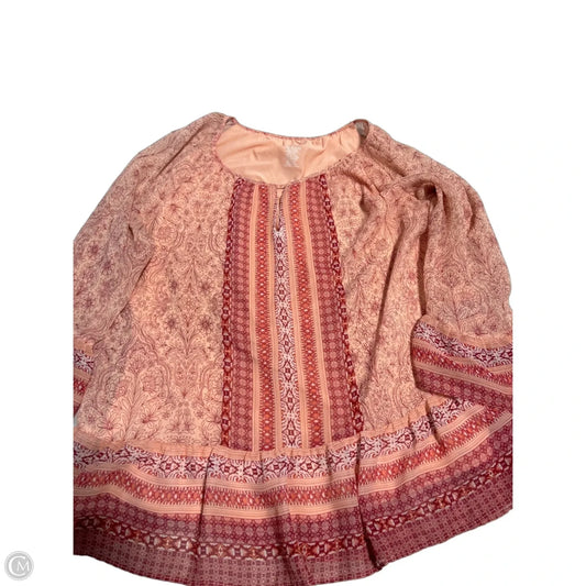 Top 3/4 Sleeve By St Johns Bay In Pink, Size: Xl