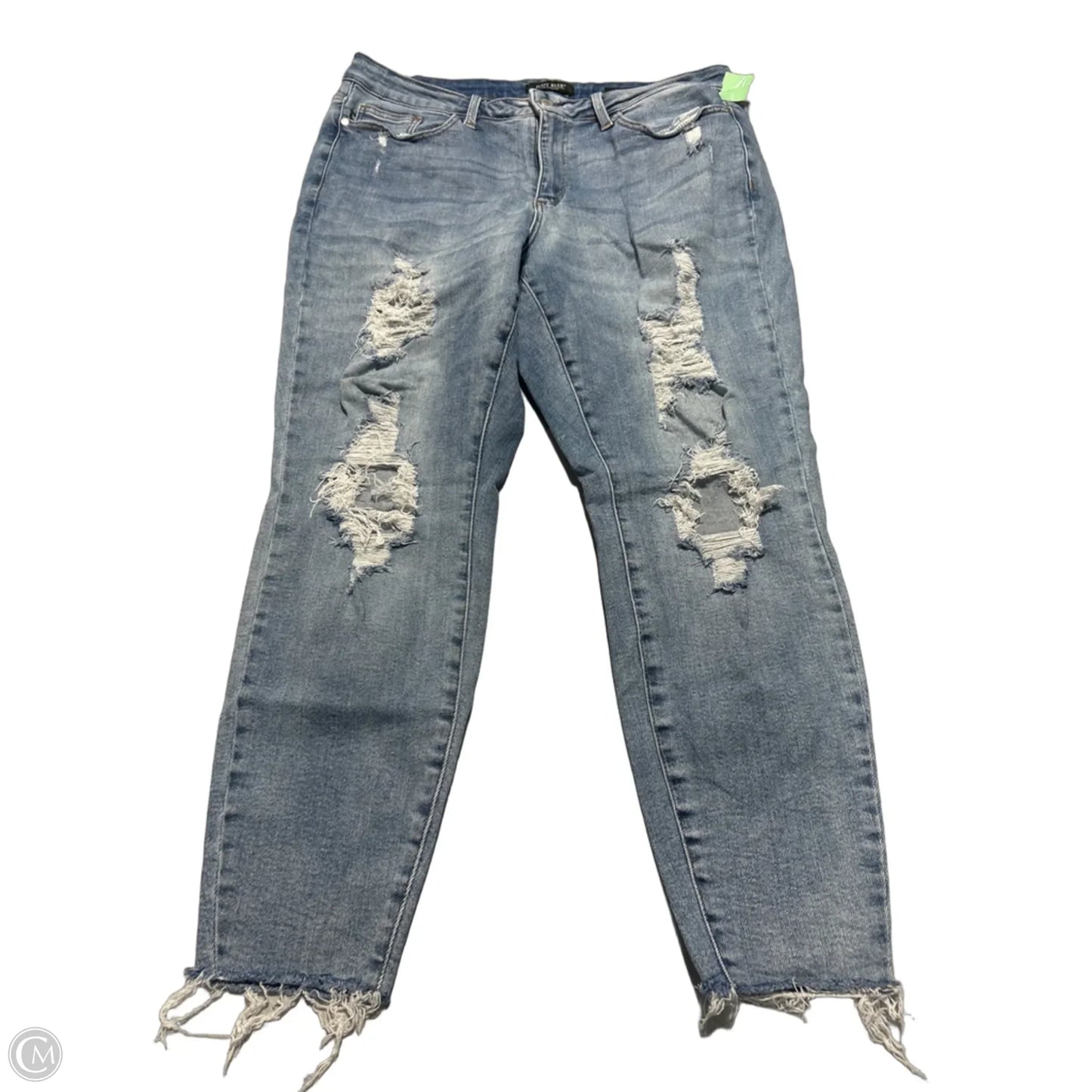 Jeans Straight By Judy Blue In Blue Denim, Size: 18