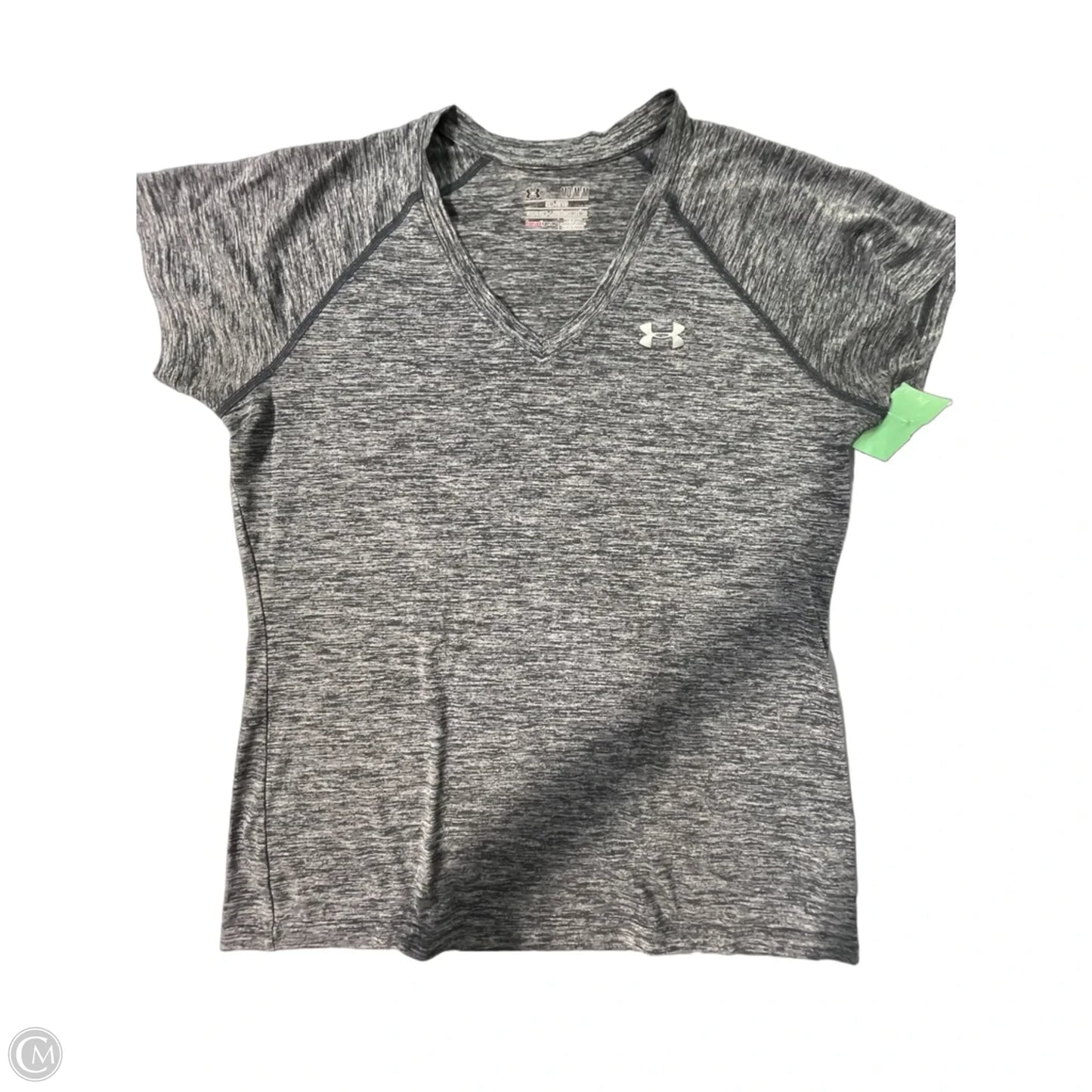 Athletic Top Short Sleeve By Under Armour In Grey, Size: M