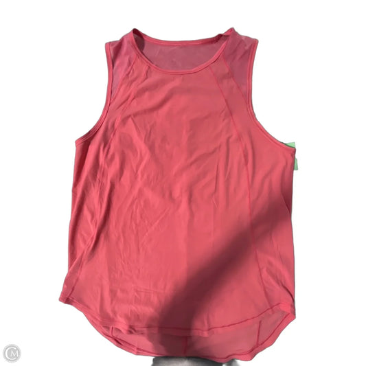Athletic Tank Top By Lululemon In Pink, Size: L