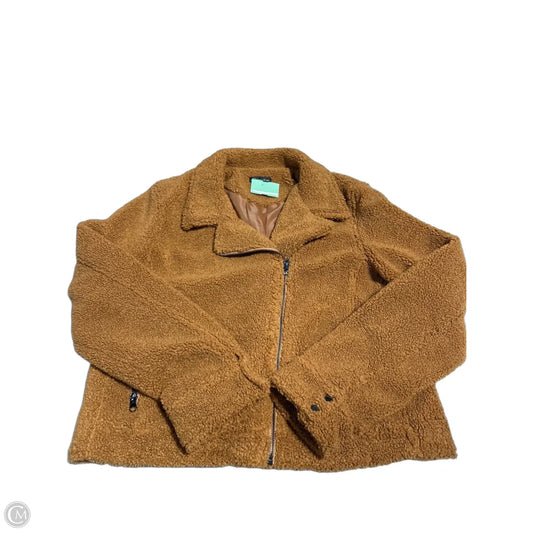 Jacket Faux Fur & Sherpa By Shinestar In Tan, Size: L