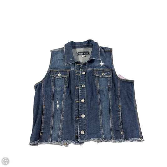 Vest Other By Maurices In Blue Denim, Size: Xxl