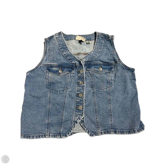 Vest Other By Universal Thread In Blue Denim, Size: L