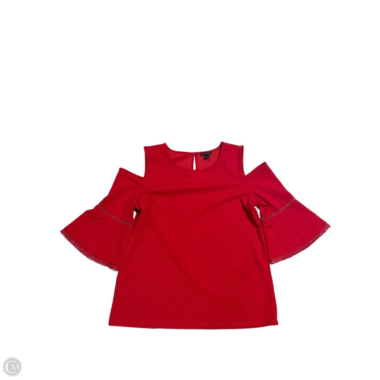 Top Short Sleeve By Ann Taylor In Red, Size: S