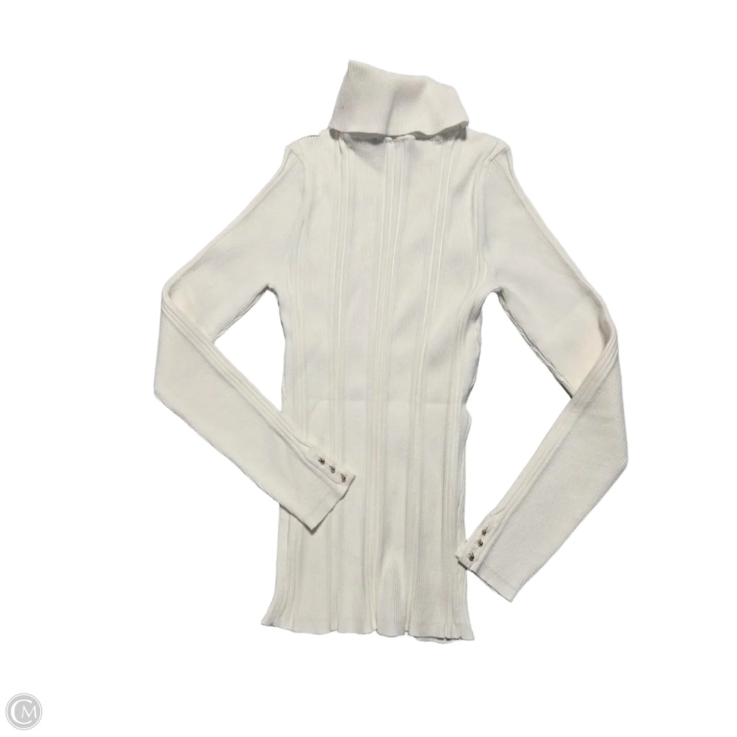 Top Long Sleeve By White House Black Market In White, Size: M