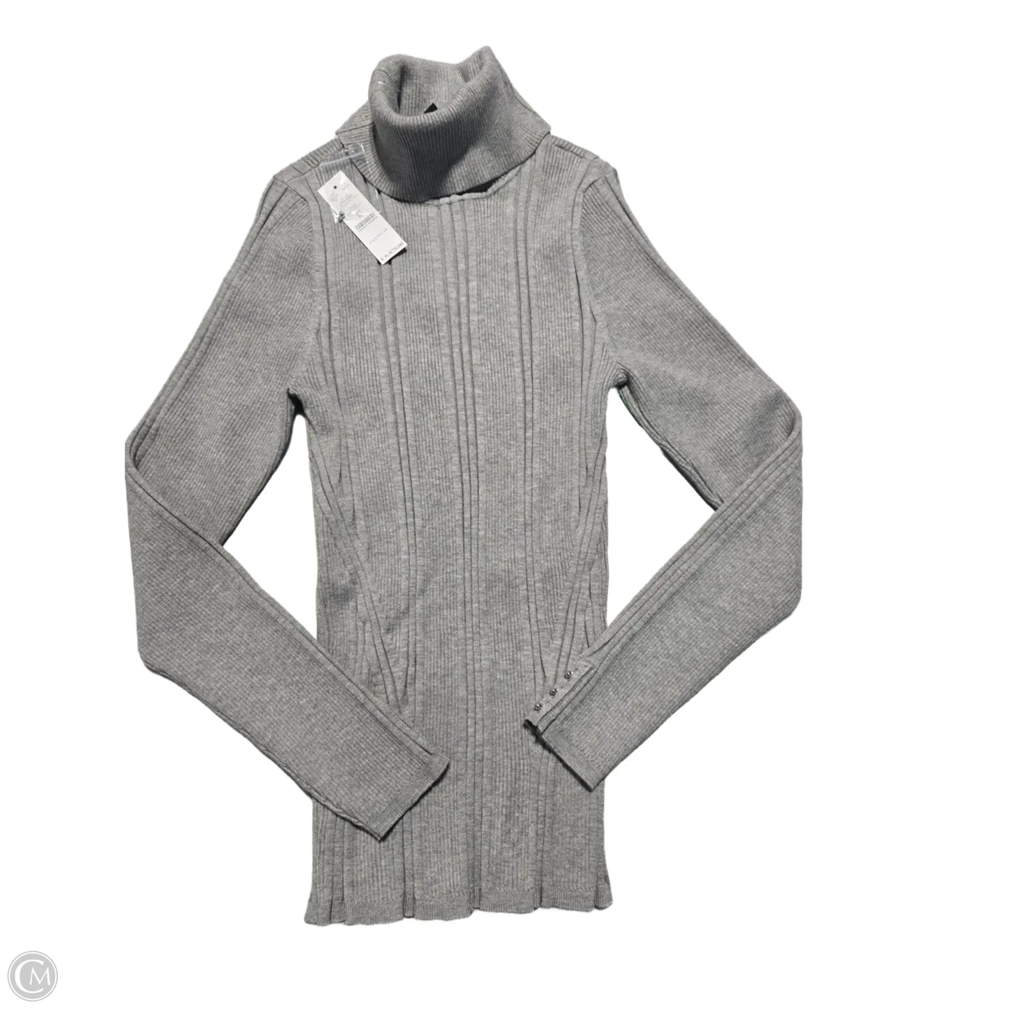 Top Long Sleeve By White House Black Market In Grey, Size: M