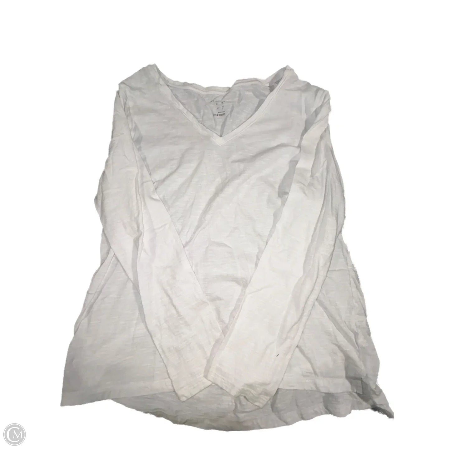 Top Long Sleeve By A New Day In White, Size: M