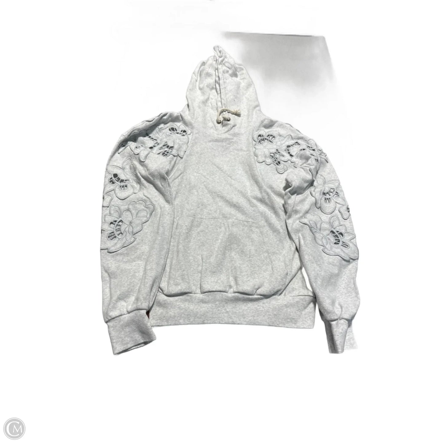 Sweatshirt Hoodie By Cme In Grey, Size: M