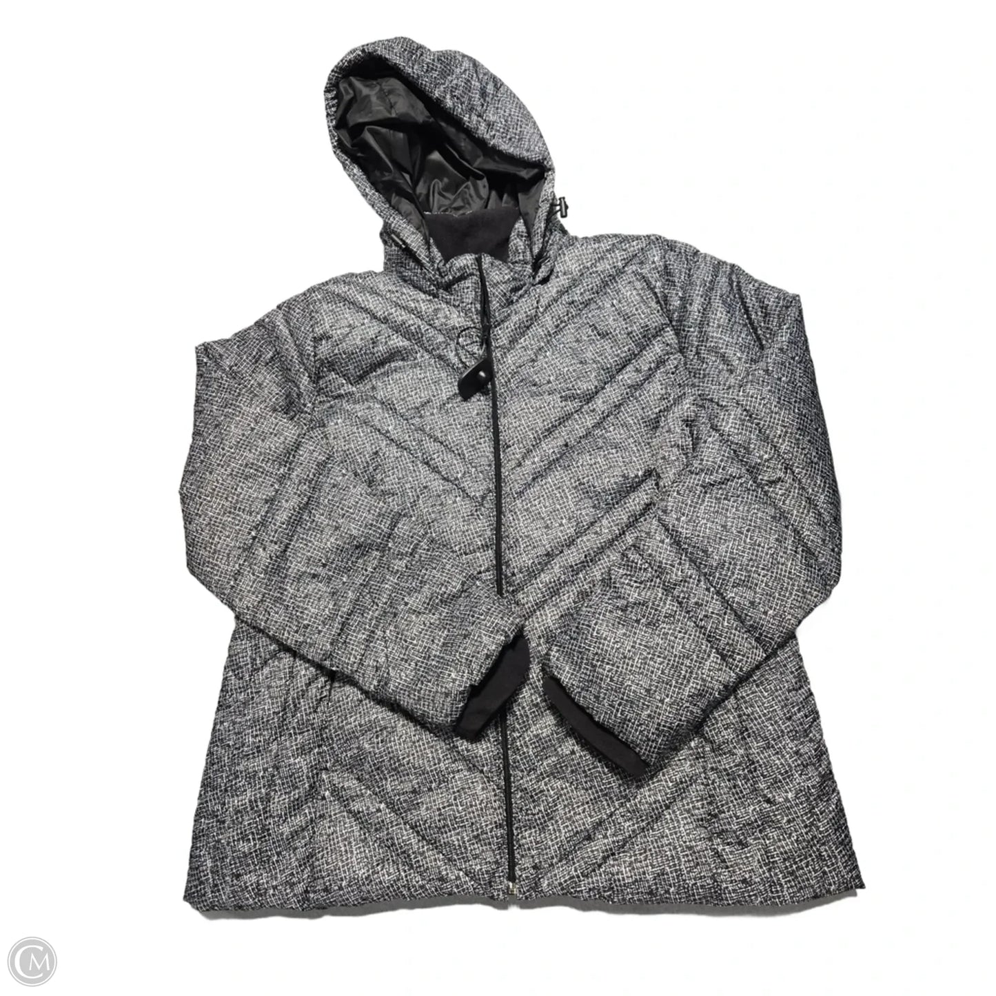 Coat Puffer & Quilted By Xersion In Black & White, Size: Xxl