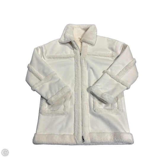 Coat Faux Fur & Sherpa By Elan In Cream, Size: S
