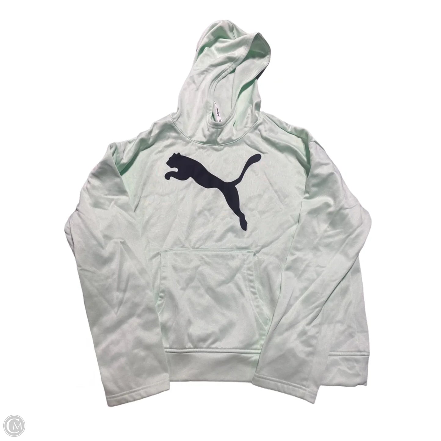 Sweatshirt Hoodie By Puma In Green, Size: L