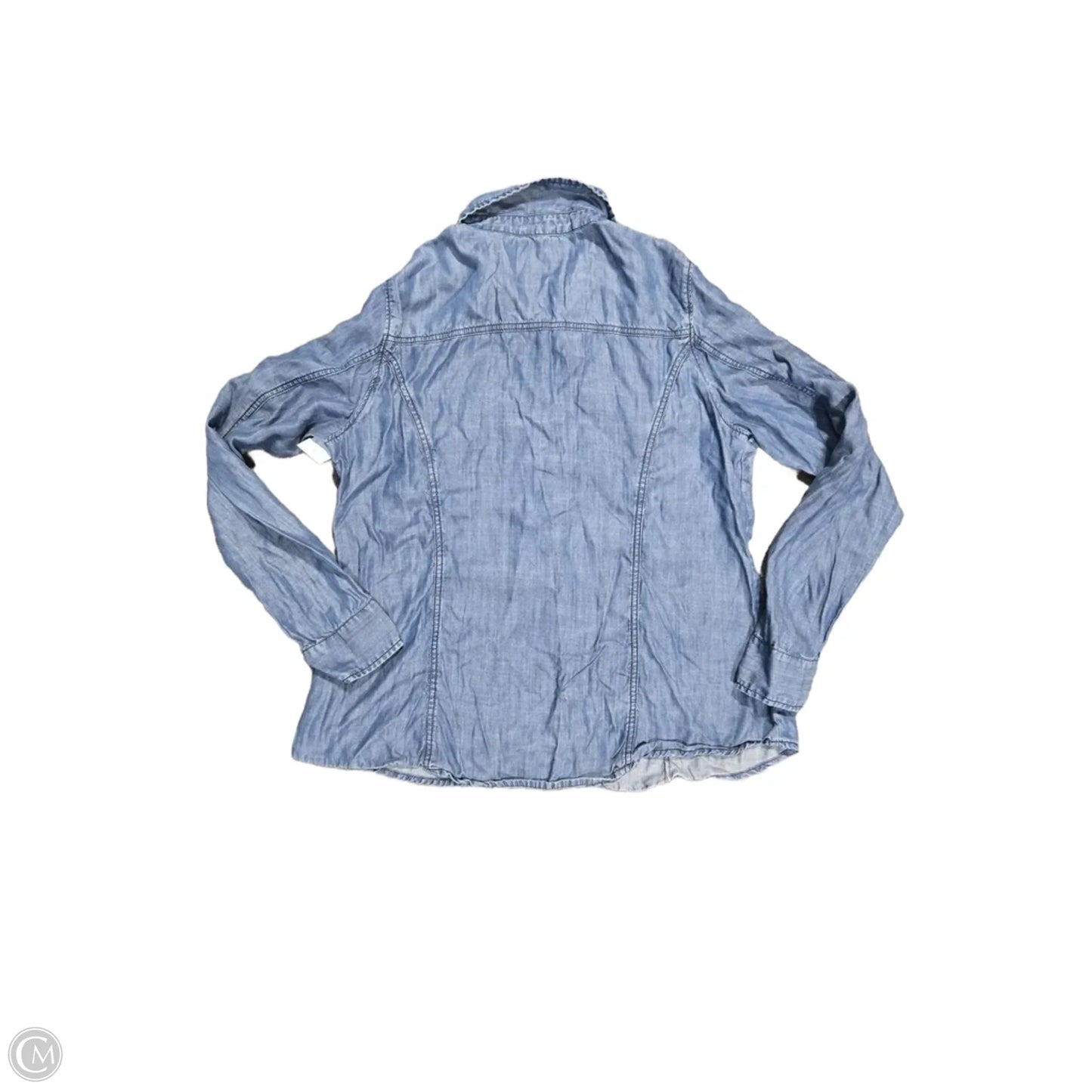 Top Long Sleeve By Maurices In Blue Denim, Size: Xl