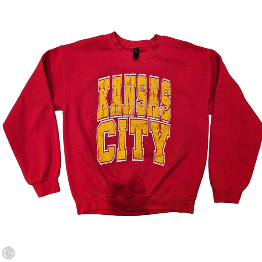 Sweatshirt Crewneck By Gildan In Red, Size: M