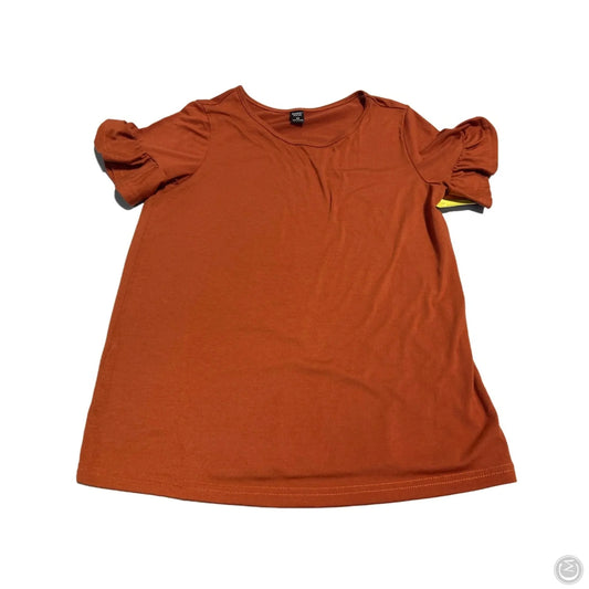 Top Short Sleeve By Emery Rose In Copper, Size: Xs