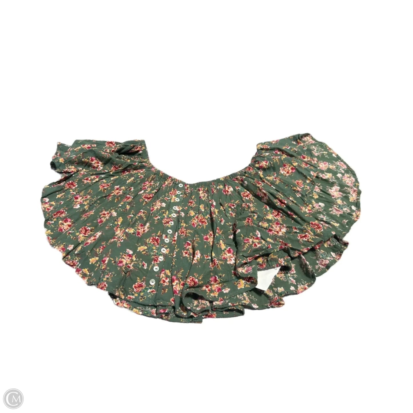 Top Short Sleeve By Angie In Green, Size: L