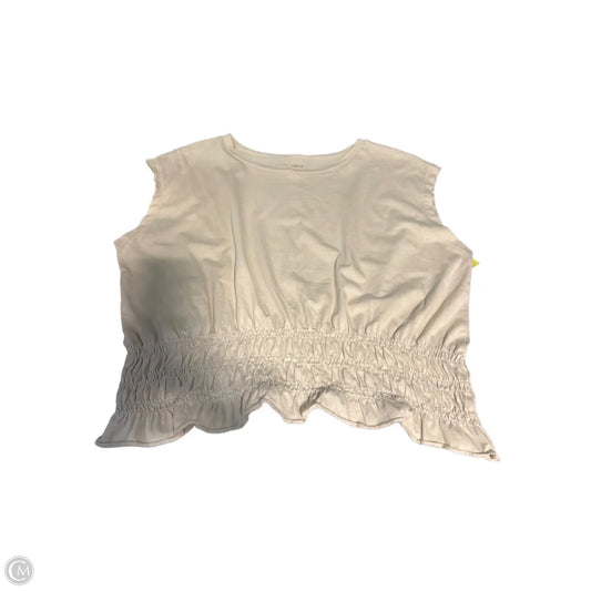 Top Sleeveless By Loft In Cream, Size: Xl