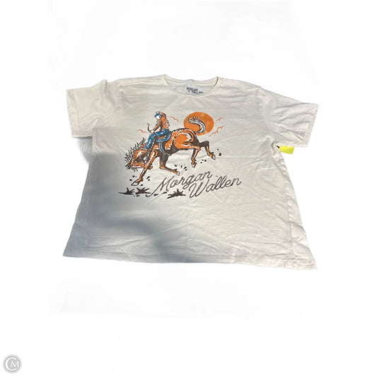 Top Short Sleeve Basic By Cme In Cream, Size: Xl