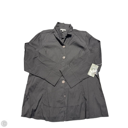 Blouse Long Sleeve By Habitat In Black, Size: L