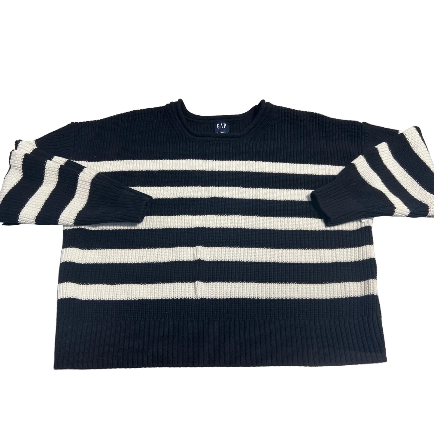 Sweater By Gap In Black & White, Size: Xxl
