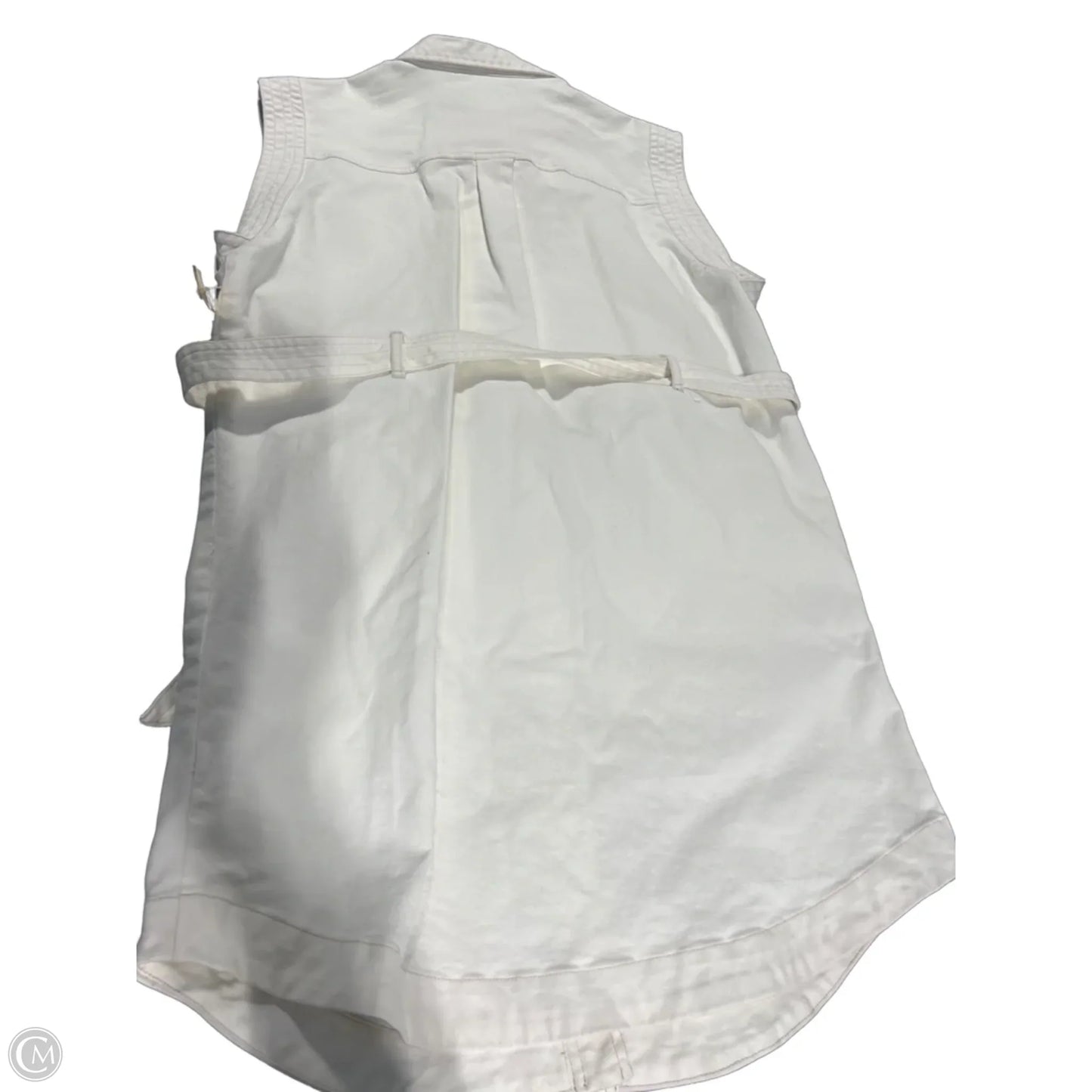 Dress Casual Midi By Tribal In White Denim, Size: L