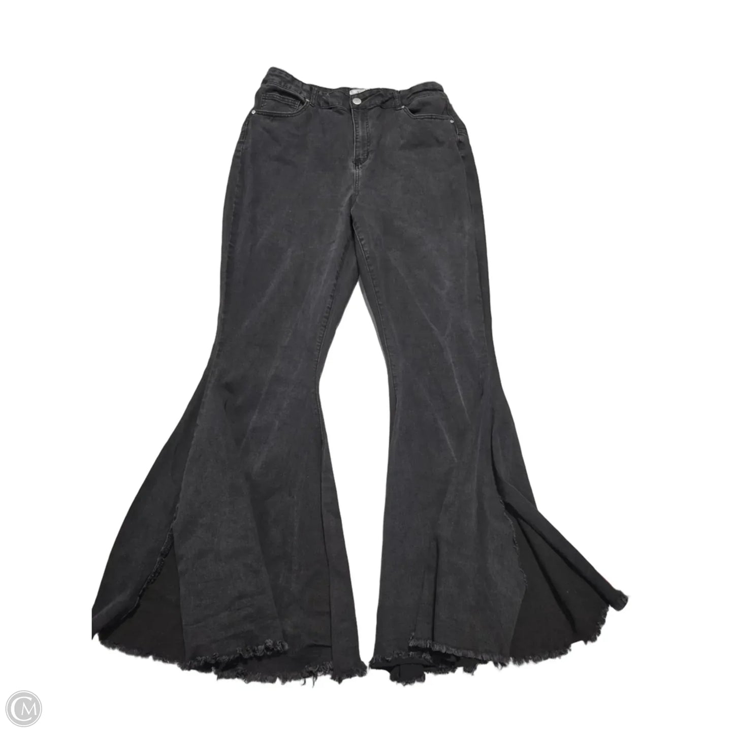 Jeans Flared By Arula In Black Denim, Size: 18