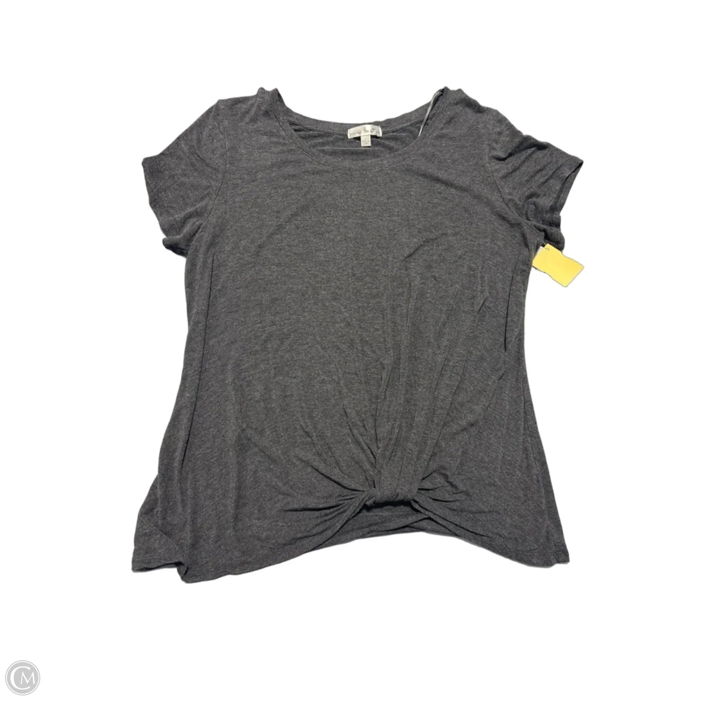 Top Short Sleeve By Nine Britton In Grey, Size: L