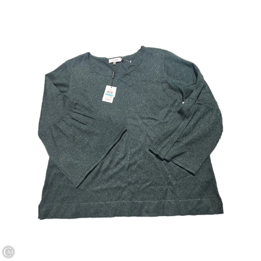 Top Long Sleeve By Calvin Klein In Green, Size: Xxl