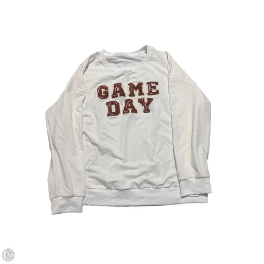 Sweatshirt Crewneck By Cme In White, Size: 2x