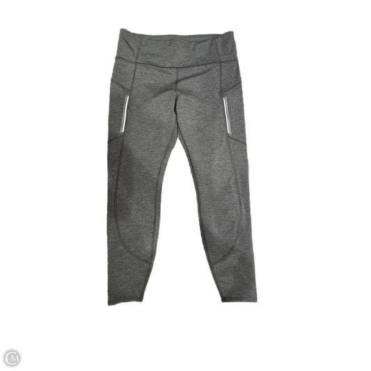Athletic Leggings By Athleta In Grey, Size: L