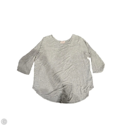 Top Long Sleeve By Philosophy In Grey, Size: 2x