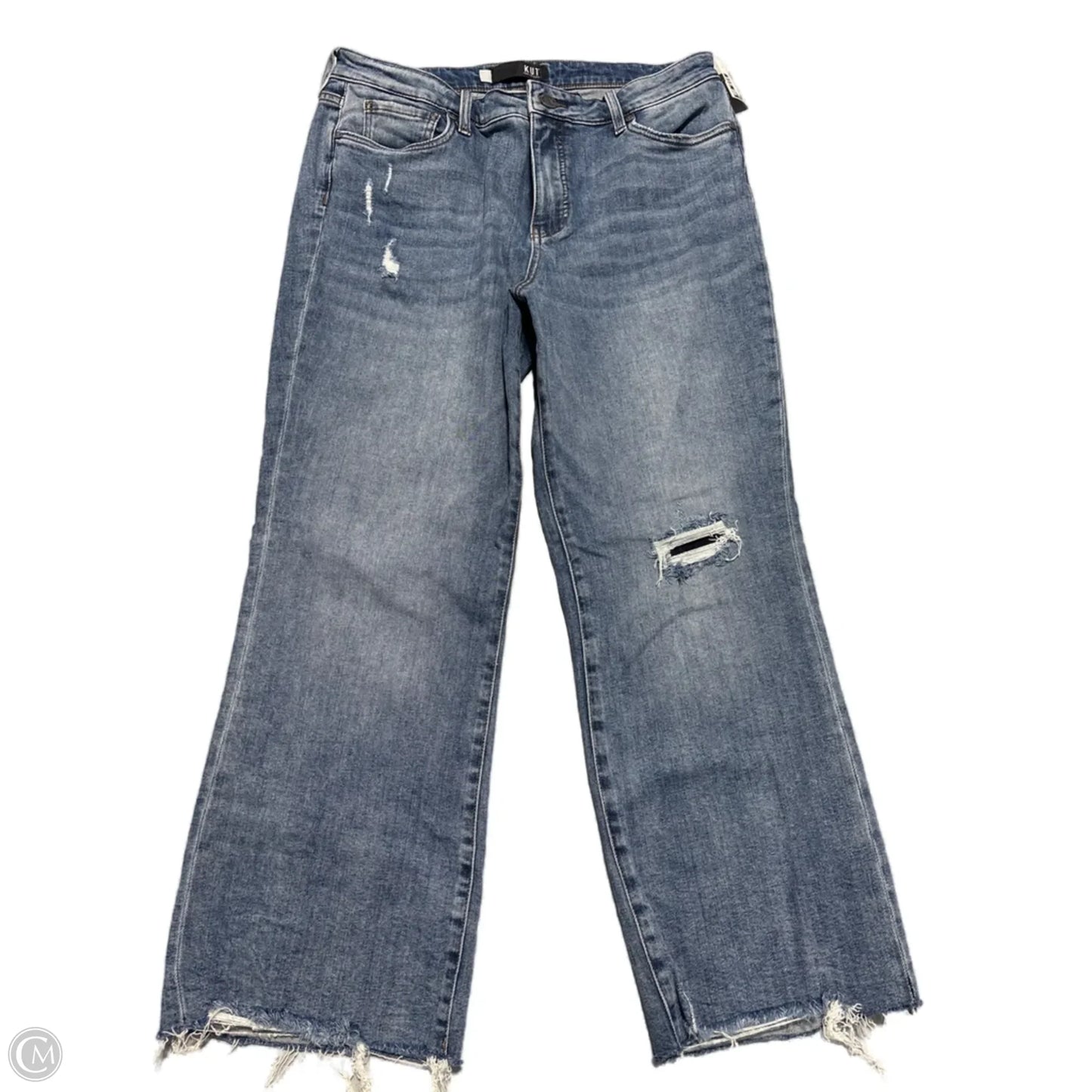 Jeans Wide Leg By Kut In Blue Denim, Size: 14