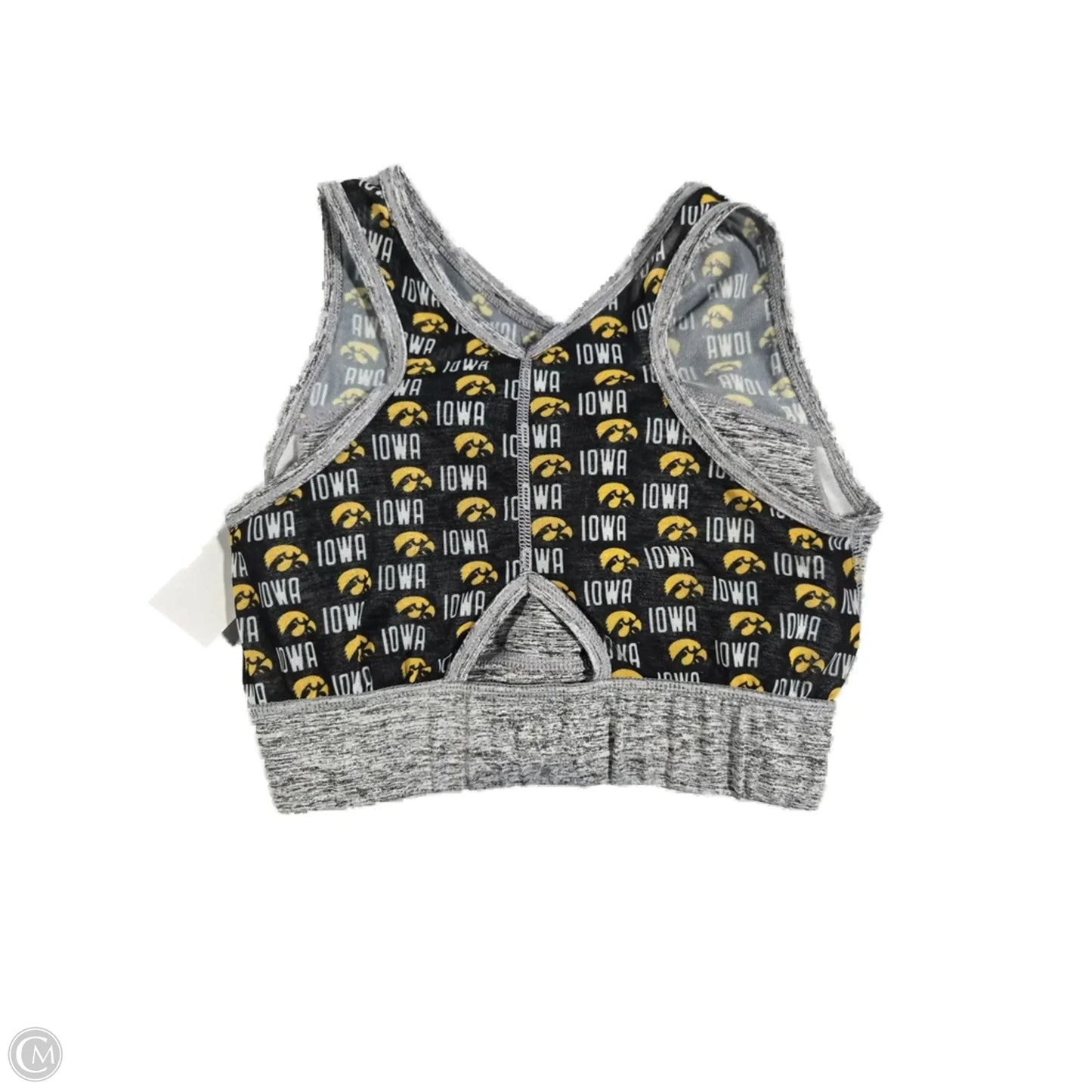 Athletic Bra By Cme In Black & Grey, Size: M