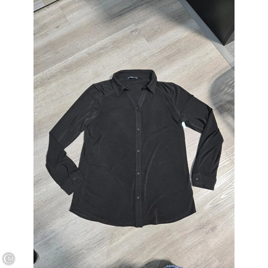 Top Long Sleeve By Adrianna Papell In Black, Size: L