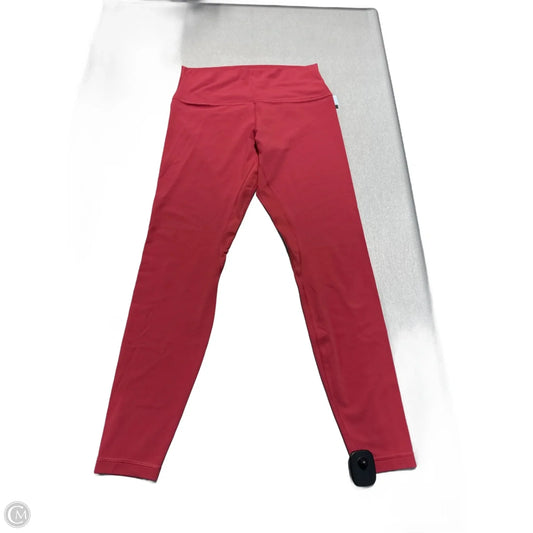 Athletic Leggings By Lululemon In Red, Size: 10
