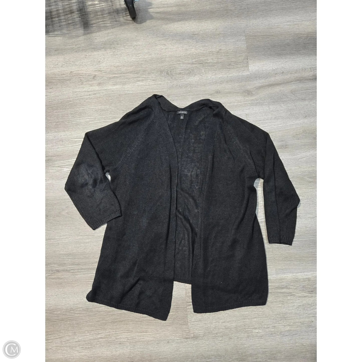 Sweater Cardigan By Talbots In Black, Size: Xl
