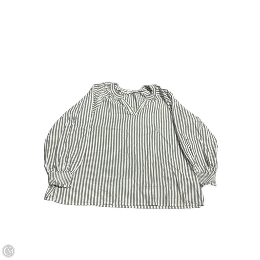 Top Long Sleeve By Maurices In Striped Pattern, Size: Xxl