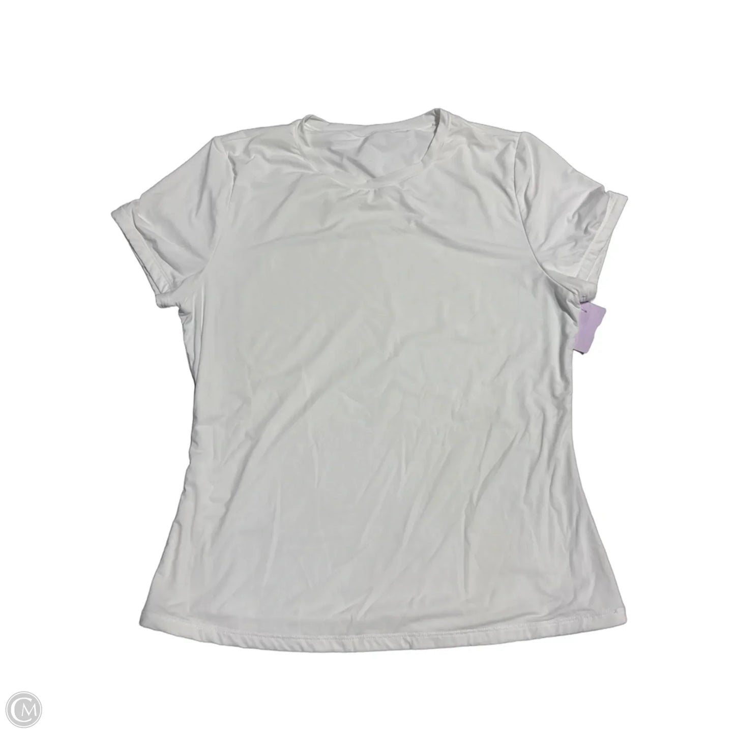 Top Short Sleeve Basic By Cmc In White, Size: L
