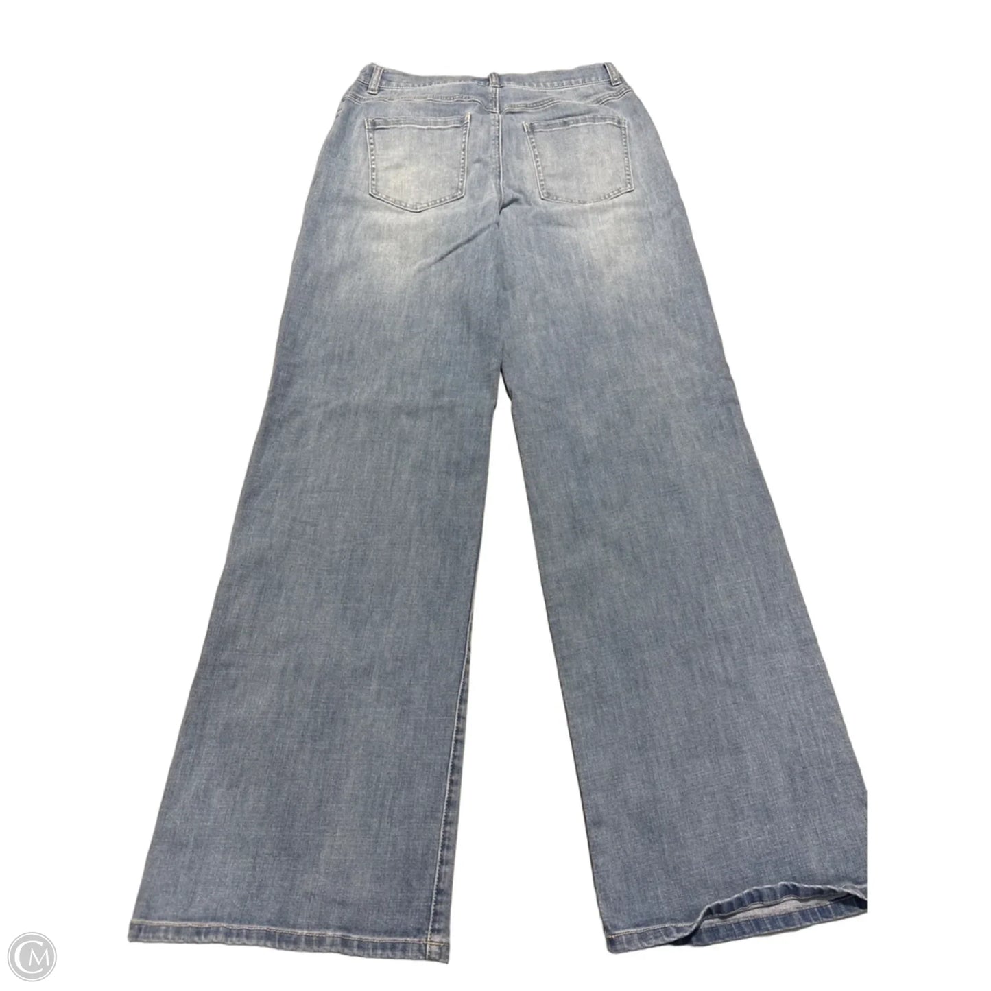 Jeans Wide Leg By Cabi In Blue Denim, Size: 10