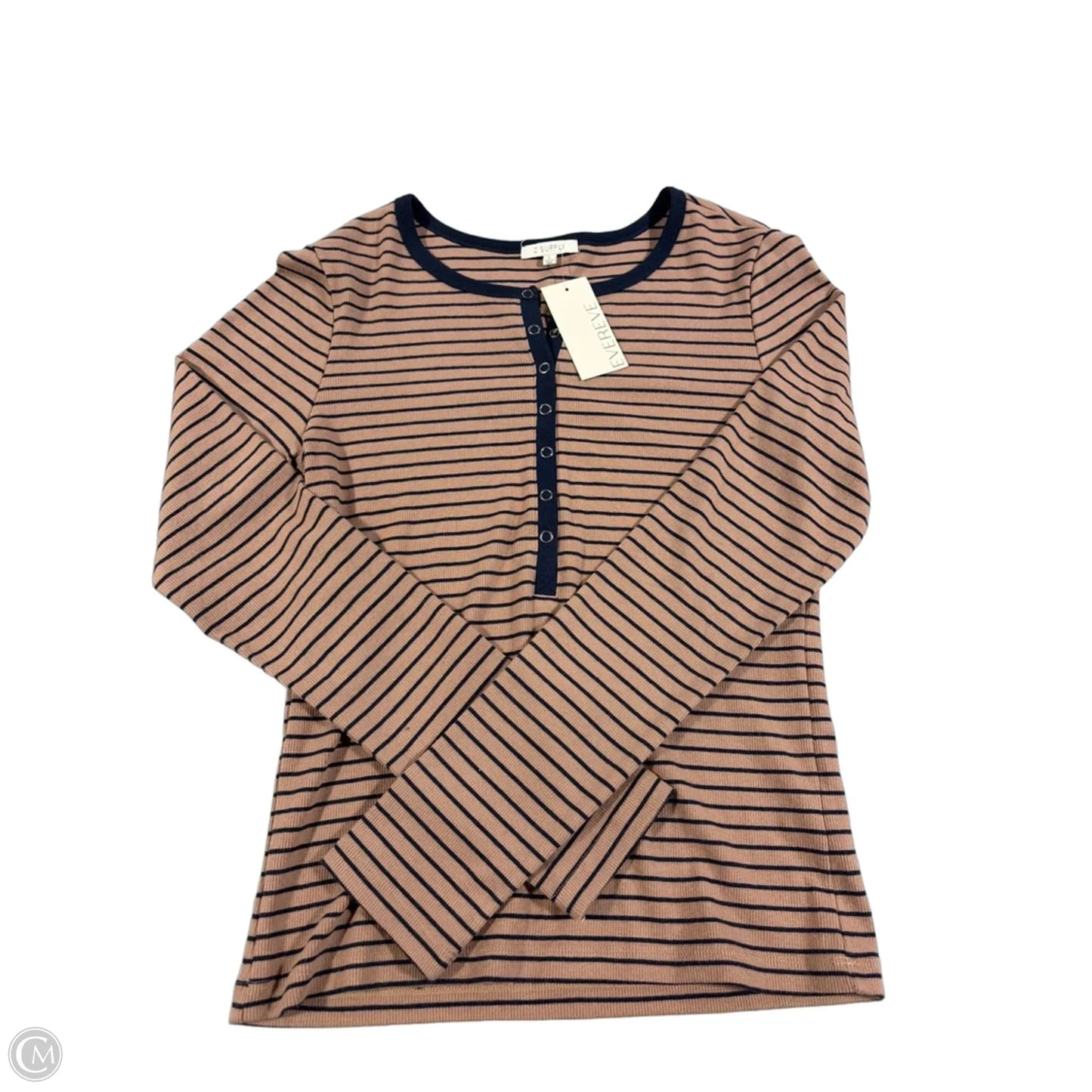 Top Long Sleeve By Z Supply In Brown, Size: L
