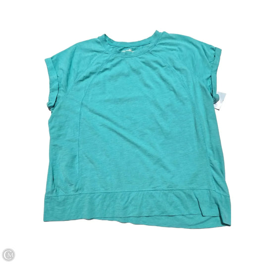 Athletic Top Short Sleeve By Eddie Bauer In Teal, Size: Xl