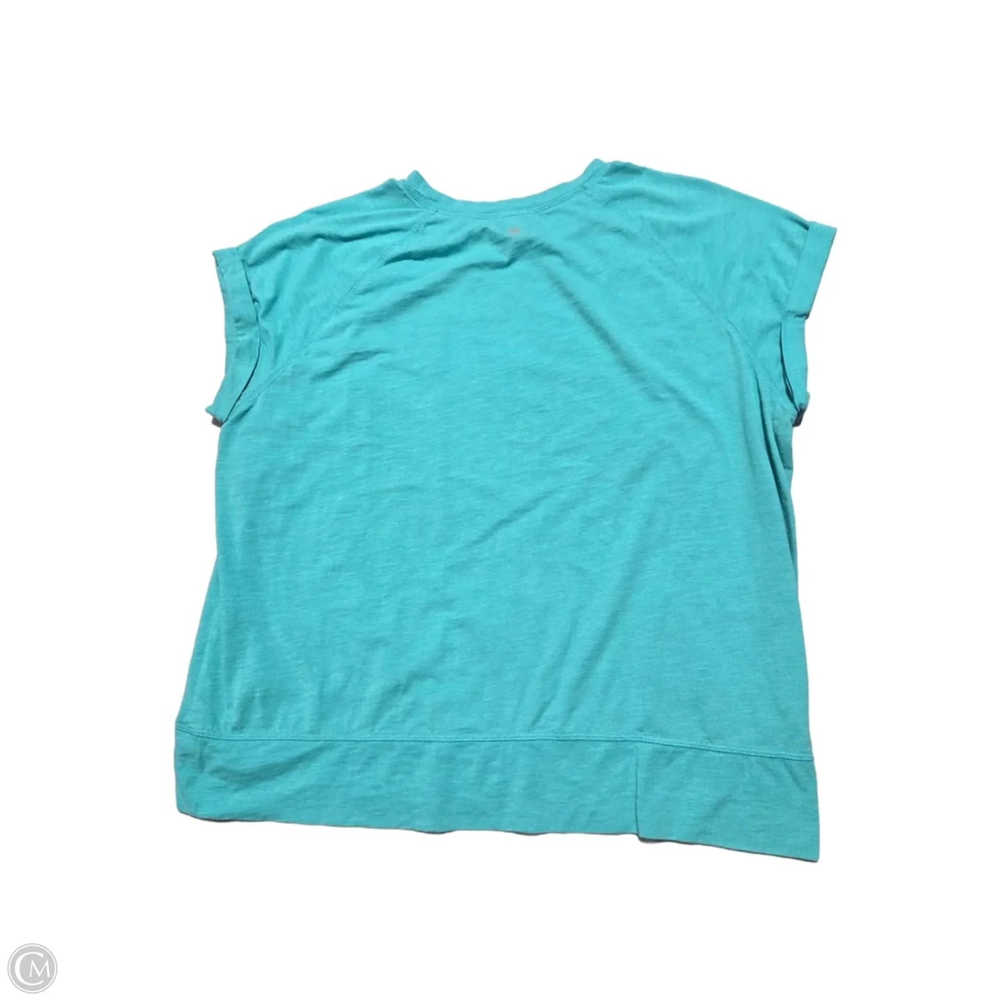 Athletic Top Short Sleeve By Eddie Bauer In Teal, Size: Xl