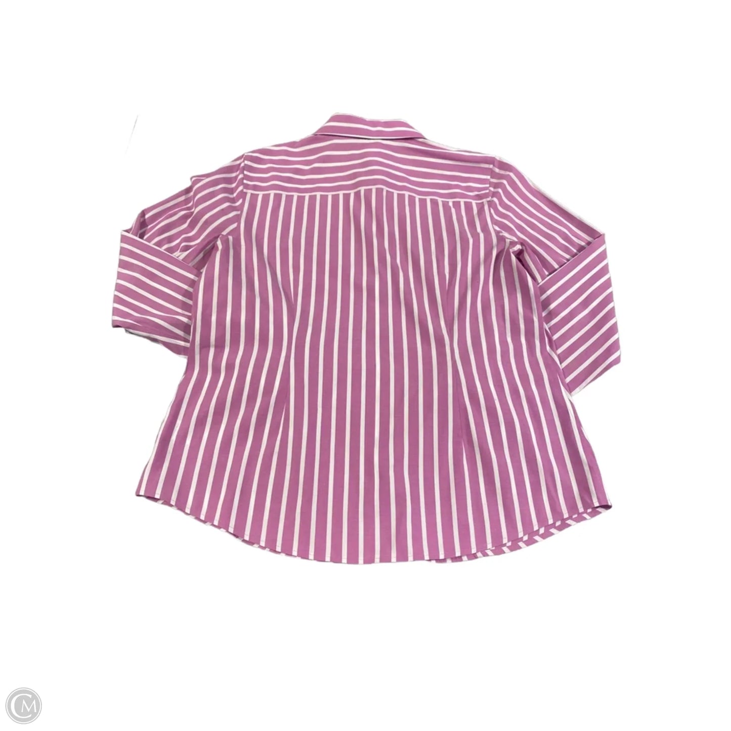 Top Long Sleeve By Talbots In Striped Pattern, Size: M
