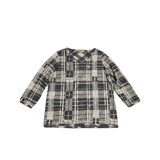Top Long Sleeve By Cmc In Black & Tan, Size: S