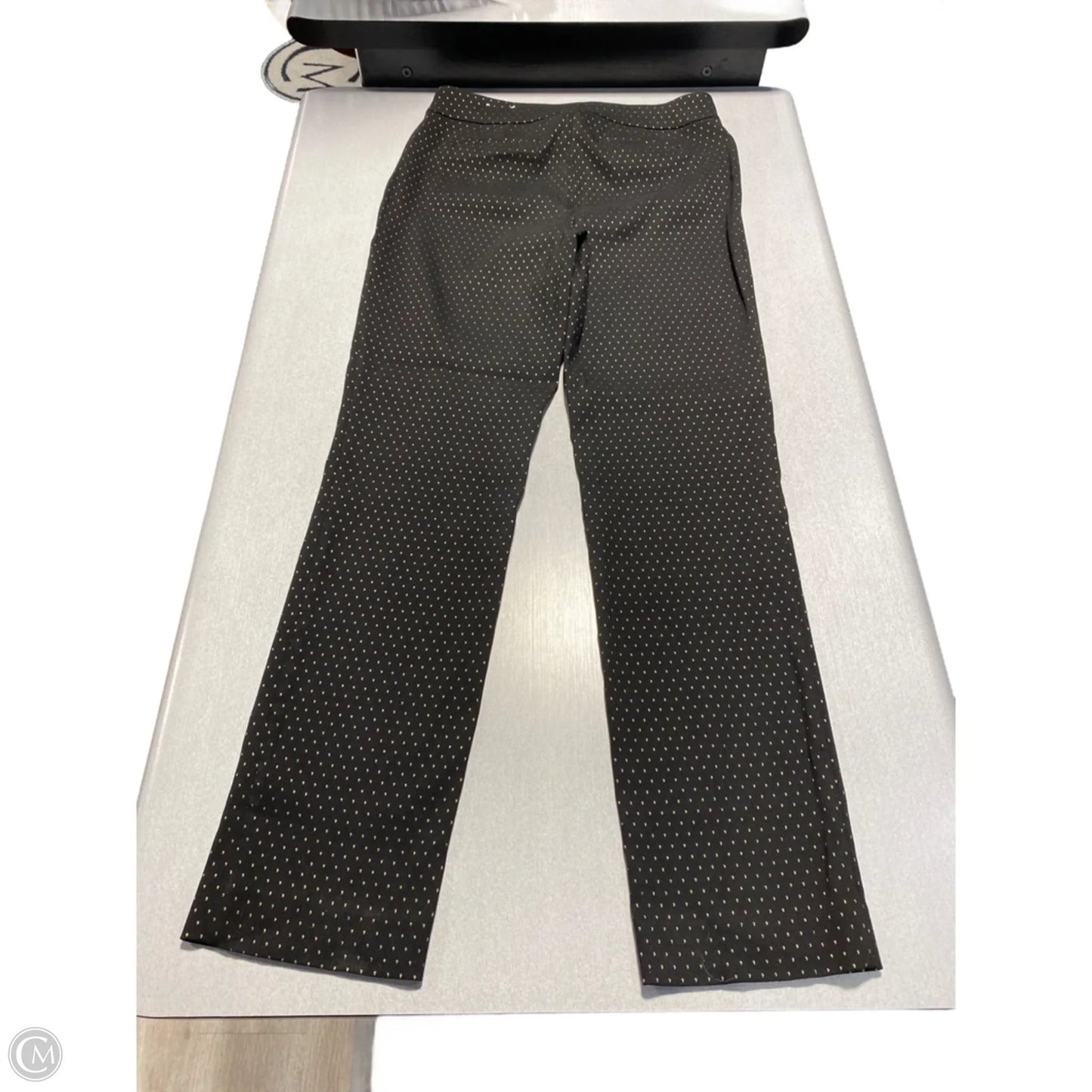 Pants Dress By Chicos In Black & Gold, Size: 12l