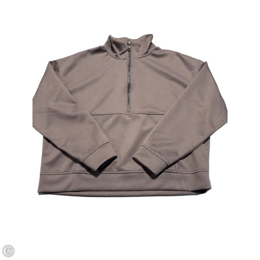 Sweatshirt Collar By Danskin In Brown, Size: L