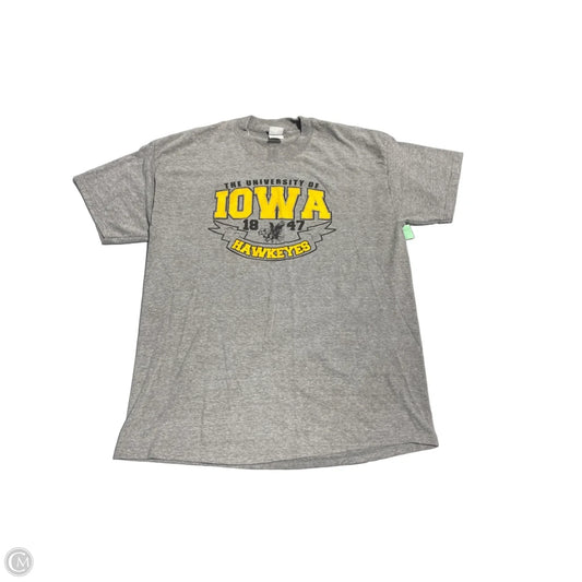 Top Short Sleeve By Hanes In Grey, Size: Xl