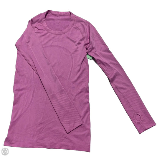 Top Long Sleeve By Lululemon In Purple, Size: M