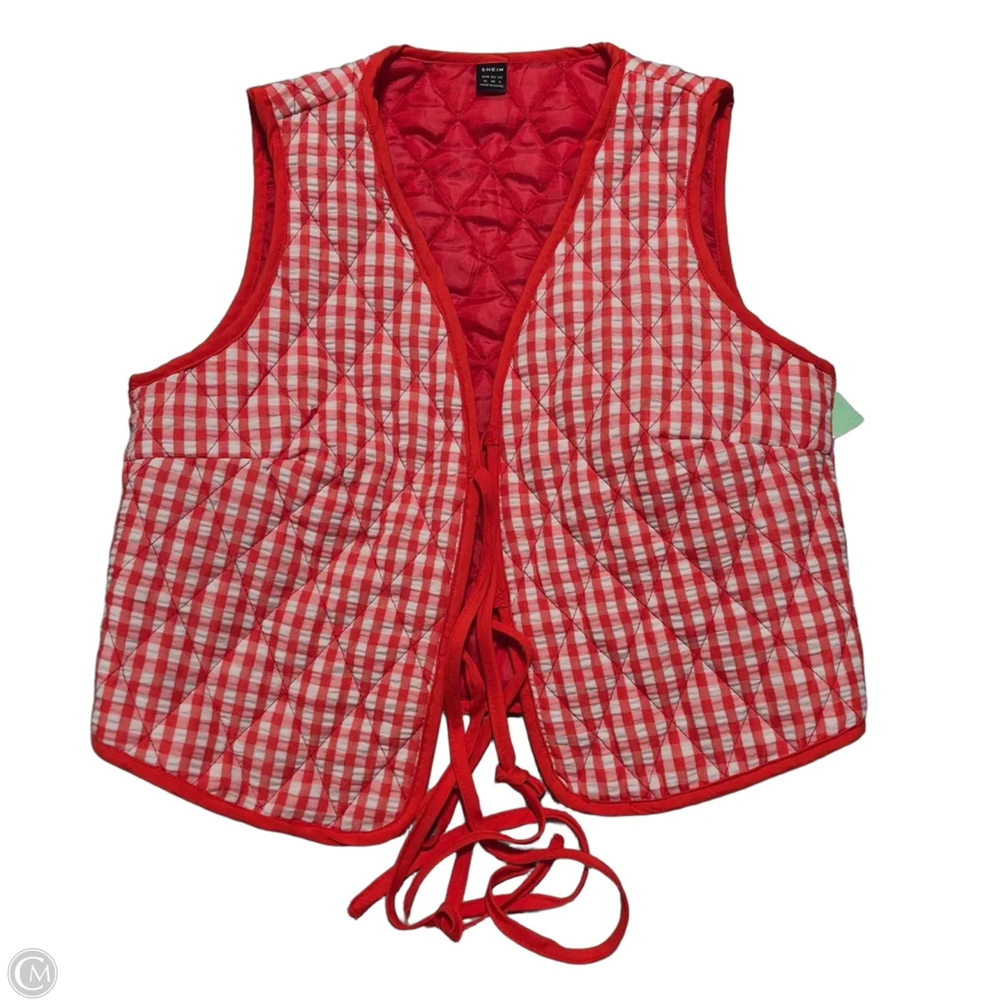 Vest Other By Shein In Red & White, Size: M
