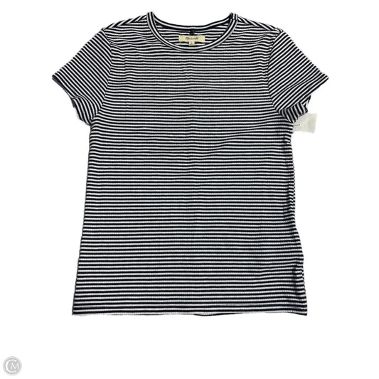 Top Short Sleeve By Madewell In Striped Pattern, Size: S